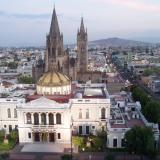 Vista aerea del paraninfo de la Universidad de Guadalajara